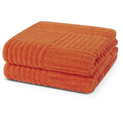 Handtücher ROSS "CARRE", orange, B:50cm L:100cm, Frottier, Frottier, Handtücher, 100% Baumwolle, Rippenstruktur, große Farbauswahl