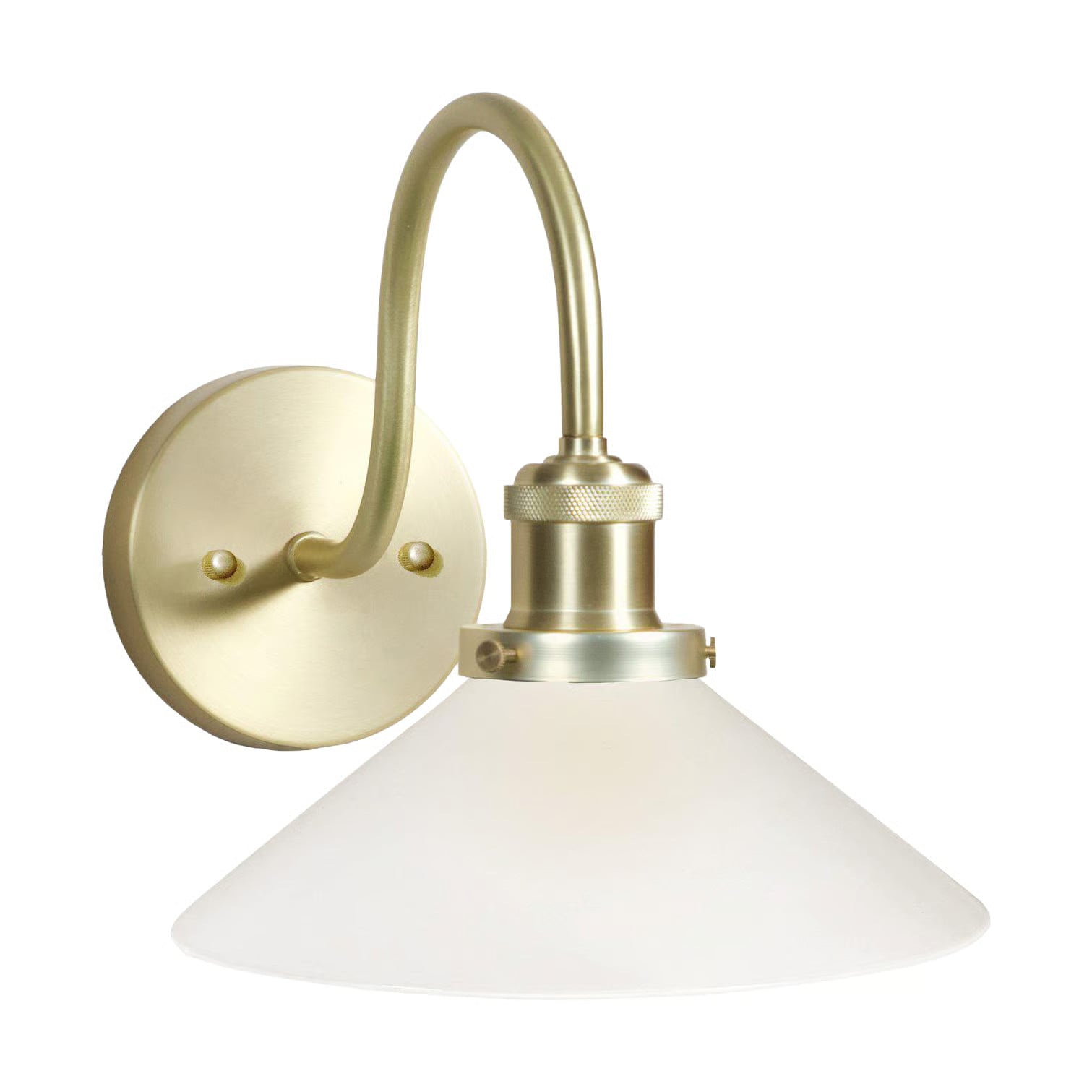 PR Home August wandlamp met opaalglas en messing