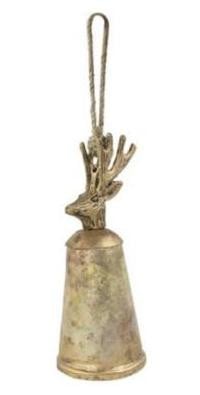 Mars & More Tafelklok Hert, Goudkleurig, 16 cm