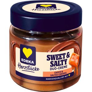 Edeka Schokocreme Herzstücke Sweet & Salty Duo-Creme, mit Haselnusspaste, 200 g