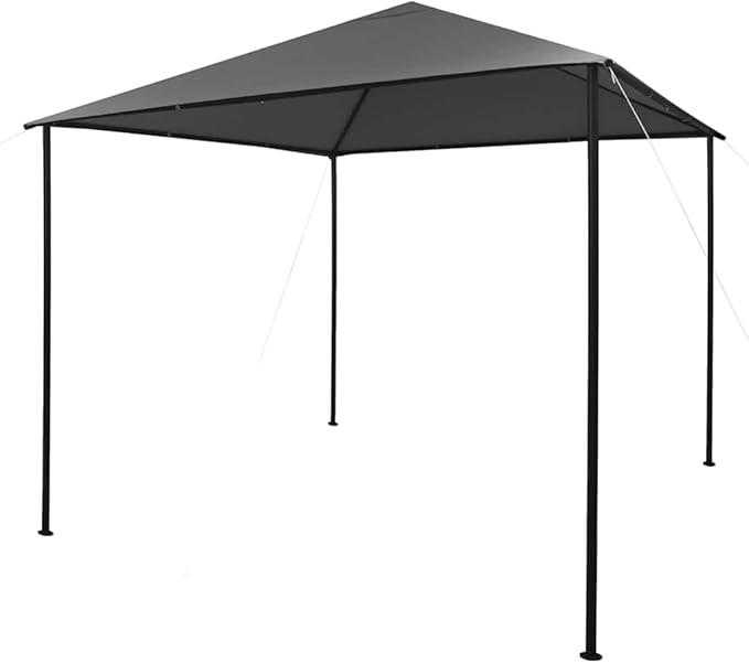 Pavillon 3x3 m Anthrazit Stahl Faltpavillon mit Oxford-Gewebe 180 g/m? wasserdicht UV Schutz wetterfest stabil für Garten Terrasse Camping Event und Grillen