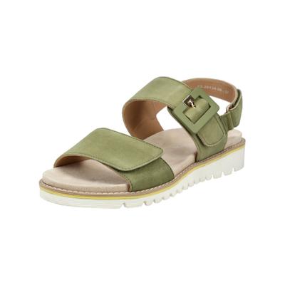Riemchensandale ARA "Ara Sandalen Veloursleder", Damen, Gr. 40, grün, Veloursleder, Schuhe Riemchensandale