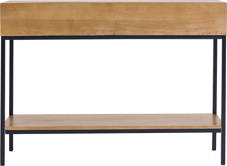 Miliboo Konsolenschreibtisch Industrie-Stil Mangoholz und Metall L110 cm YPSTER