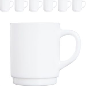 Arcoroc Kaffeebecher Restaurant ARC 36140, 250ml, Opalglas, weiß, 6 Stück
