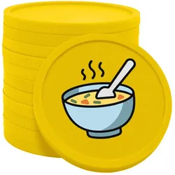 CombiCraft Kunststoff Wertmarken Chips Suppe in Gelb- 100 Stück - Ø29 mm
