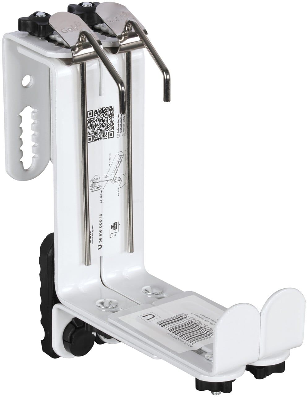 Geli Blumenkastenhalter universal Bandeisen 3-fach verstellbar weiß - 2 Stück