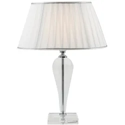 Cristelle Tischlampe aus Kristallglas mit Stofflampenschirm, E14 IP20-Anschluss, klassisches Design - Rossini Illuminazione