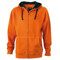 Lifestyle Kapuzen-Sweatjacke "JN963" - M - dark-orange