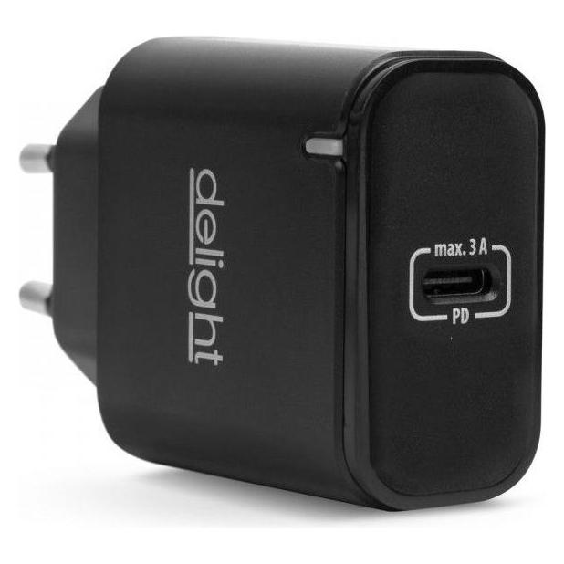 Delight USB-Typ-C-Adapter schwarz (20 W, 1 Port) (TBKDELIGHT55046BK)