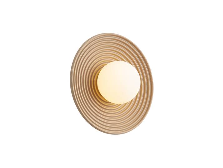 Plafonnier rétro beige avec verre opale - Lila