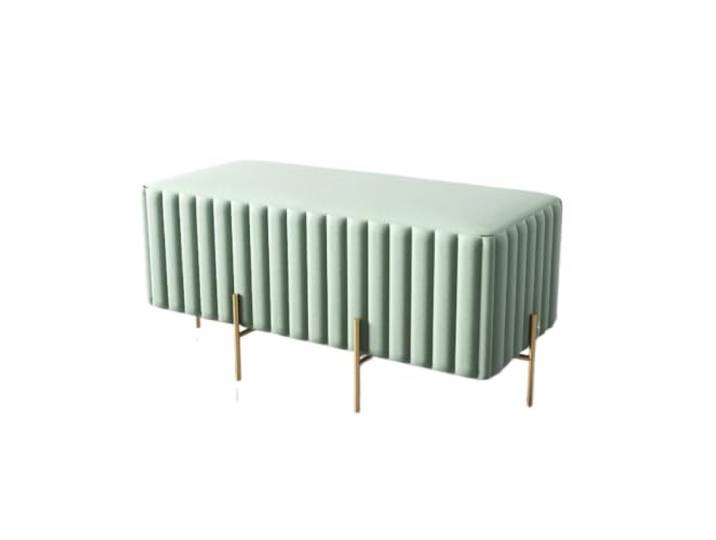 Elegante Schuhwechselbank aus Metall, Sofa im Eingangsbereich, Fußstütze Stabil, leicht zu reinigen, langlebig, vielseitig einsetzbar(Light Green(90*40*42)cm)