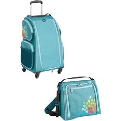 HABA Unisex Kinderkoffer Schranktrolley 4 Rollen und Trolleytasche 1er Pack