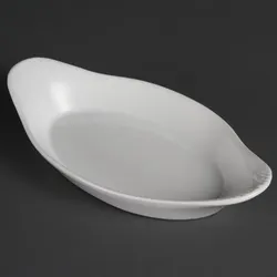 Olympia Whiteware ovale Gratinschalen weiß 23 x 13cm