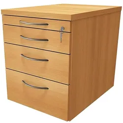 fm Büromöbel Schubladen Rollcontainer »Sidney« einheitliches Dekor braun, 43.4x54x60 cm