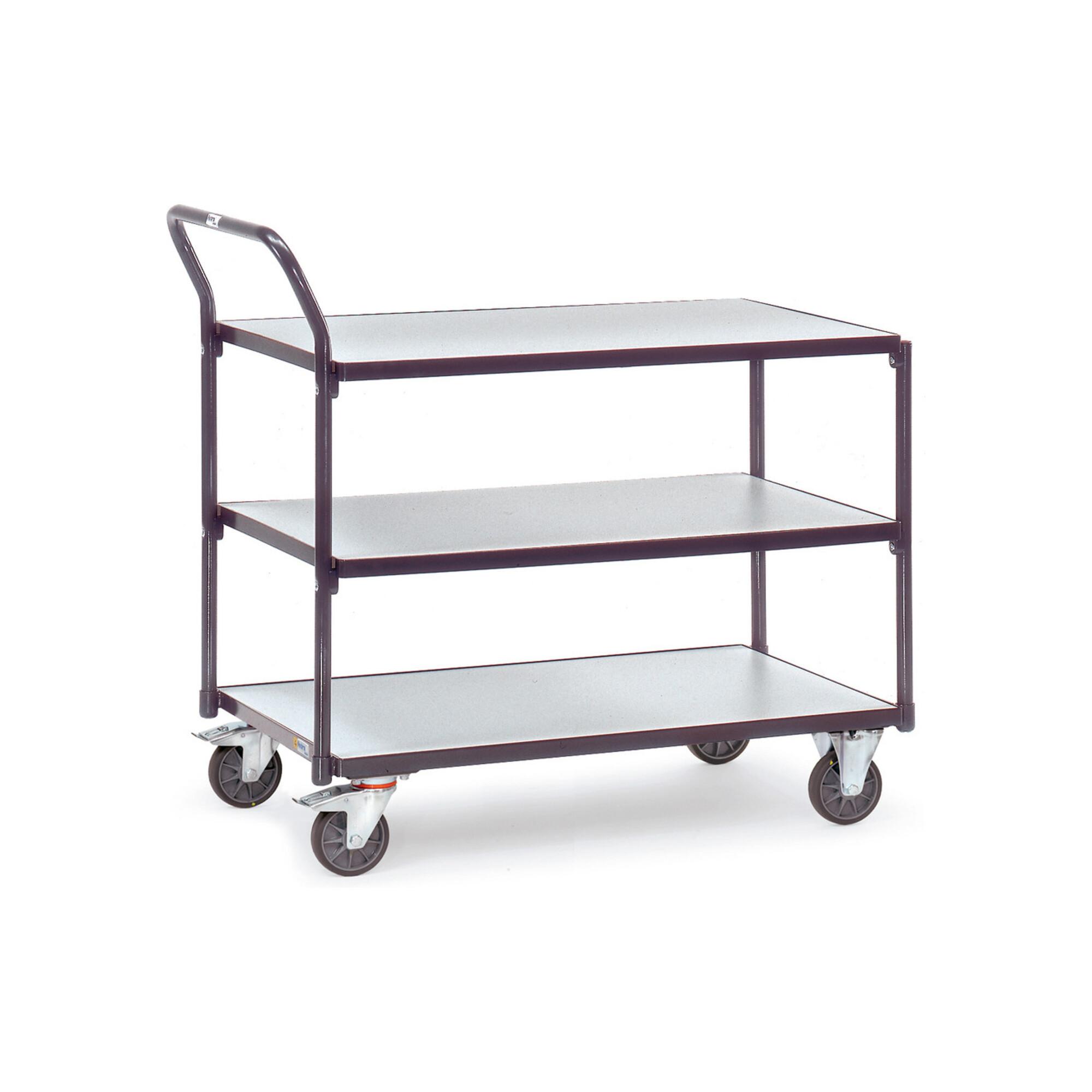 fetra ESD-Tischwagen 1851 - Tragkraft 300kg TPE-ESD-Reifen)