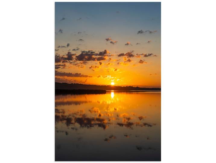 Wandbild ARTLAND Sonnenaufgang in Seedorf am Schaalsee , orange (farbe bild(er): orange), B:40cm H:60cm, Bilder, Wandbild, als Alubild, Leinwandbild, Poster, Wandaufkleber in verschied. Grössen