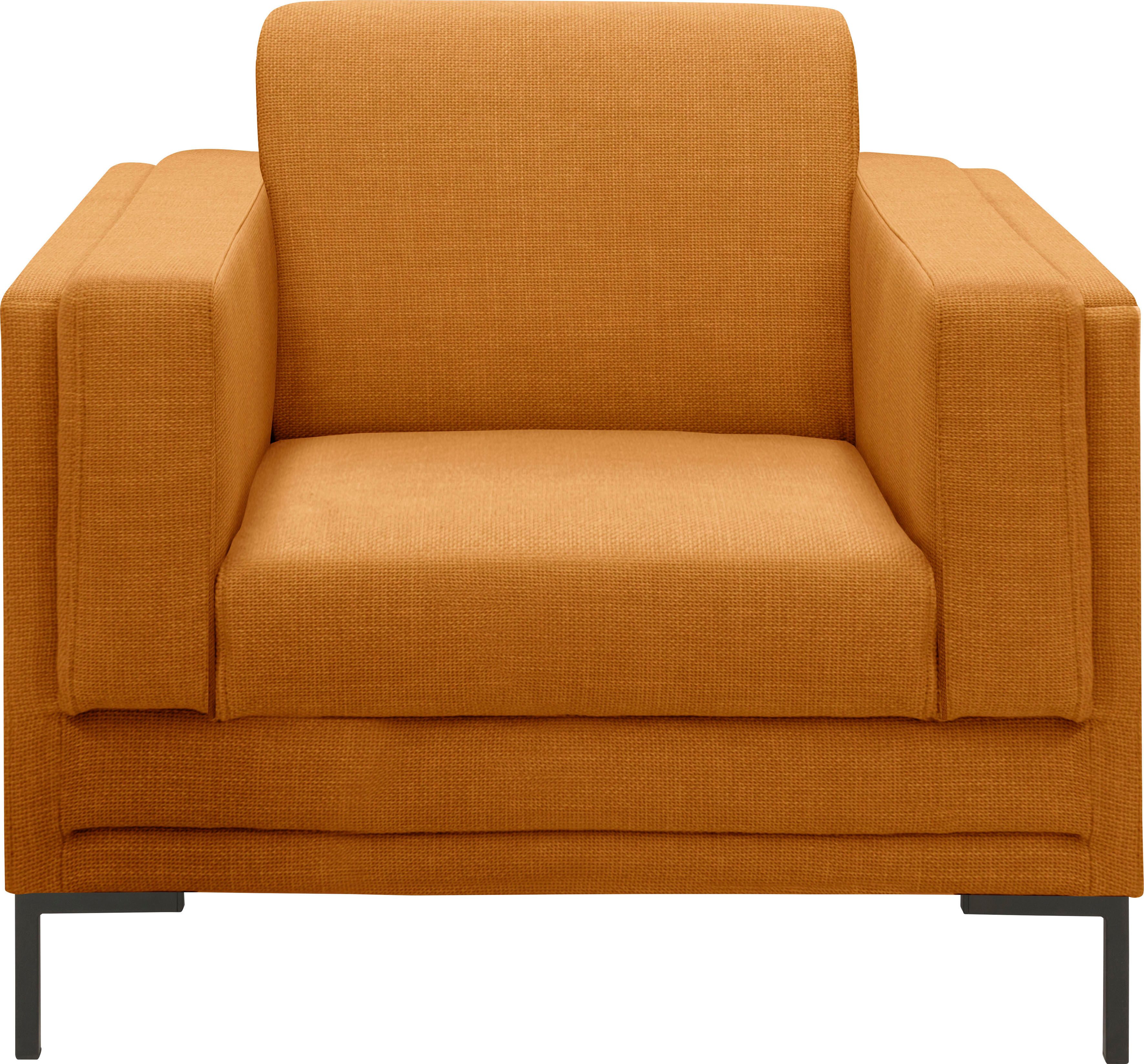 Sessel "LOOKS VII", gelb (curcuma), B:97cm H:82cm T:90cm, 100% Polyester, LOOKS BY WOLFGANG JOOP, Sessel, Sessel, klare Linien, edles Design curcuma Struktur, B/H/T: 97cm x 82cm x 90cm