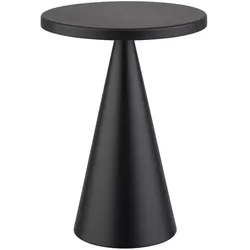 APS 17111 Tischleuchte "CONE", Akku-Leuchte, inkl. Ladestation, USB-Ladekabel und Fernbedienung, Höhe 18 cm, schwarz