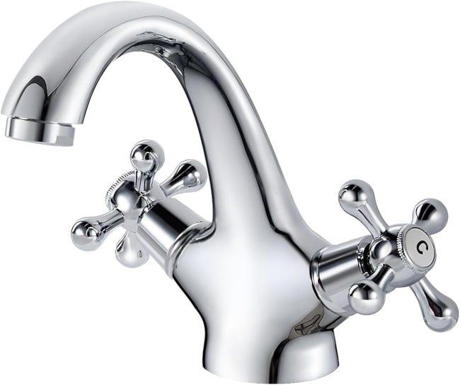 Retro-Waschtischarmatur, Zweigriff-Waschtischmischer, Badezimmer-Waschtischarmatur, Waschtischarmatur
