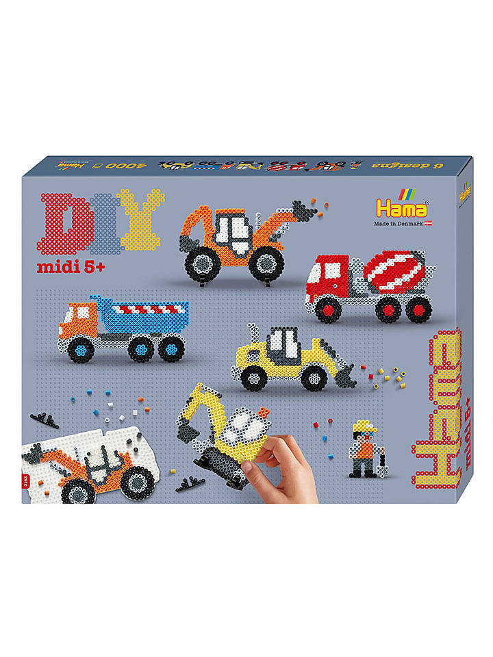 Hama 4.000tlg. Bügelperlenset "Baufahrzeuge" - ab 5 Jahren - onesize