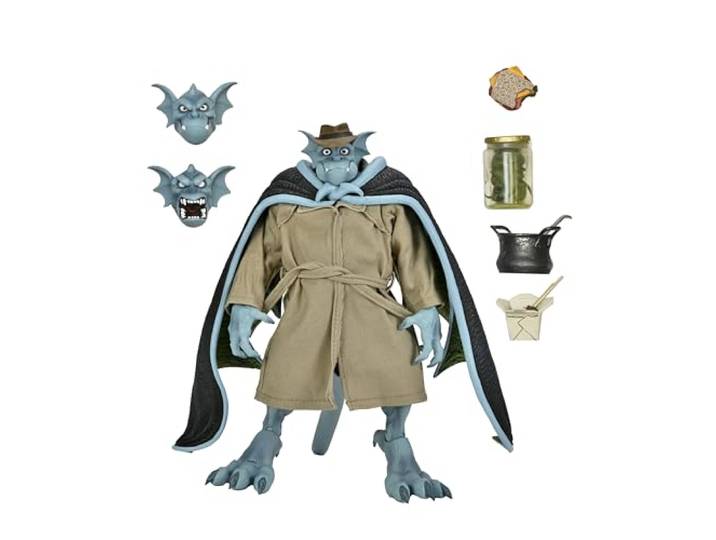 NECA Gargoyles - Actionfigur im Maßstab 1:7, Detective Broadway Silver Falcon (mit geschlossenen Flügeln)