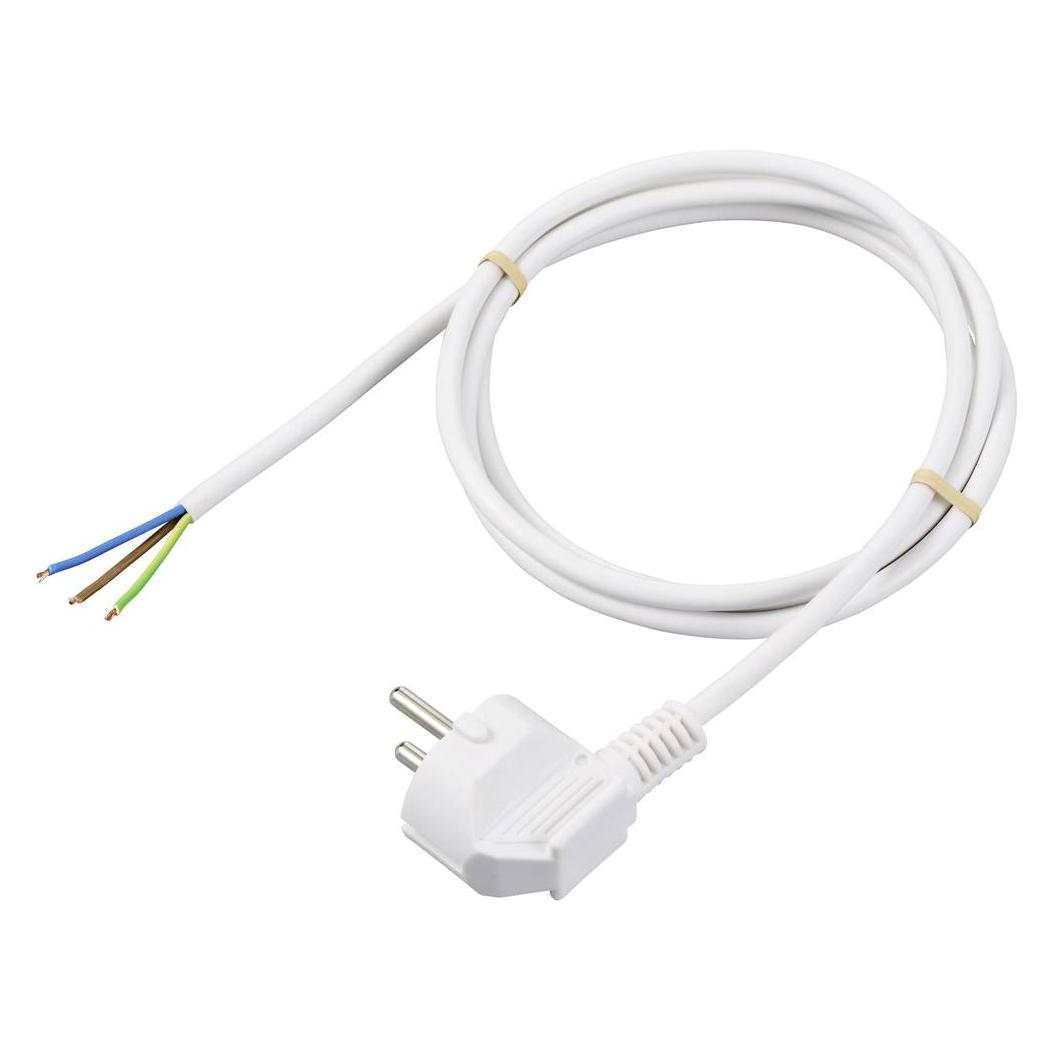 Sygonix SY-6408152 Strom Netzkabel Weiss 1.50 m (1.50 m) (SY-6408152)