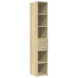 Helloshop26 - Buffet Sideboard Kommode Kleiderschrank Aufbewahrungsmöbel Organizer Küche Wohnzimmer Lounge hohe Sonoma-Eiche 30 x 02_0033939
