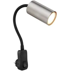 Globo 57911DP Robby Wandleuchte Kunststoff Schwarz, 1X Gu10