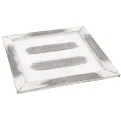 Tablett aus Holz, grau-weiß, 30 x 30 x 1,5 cm