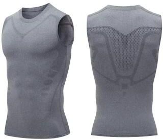 StayWell GFOUK MENIONIC Tourmaline Posture Corrector Vest For Men Ionic Shaping & Back Pain Relief Gray L