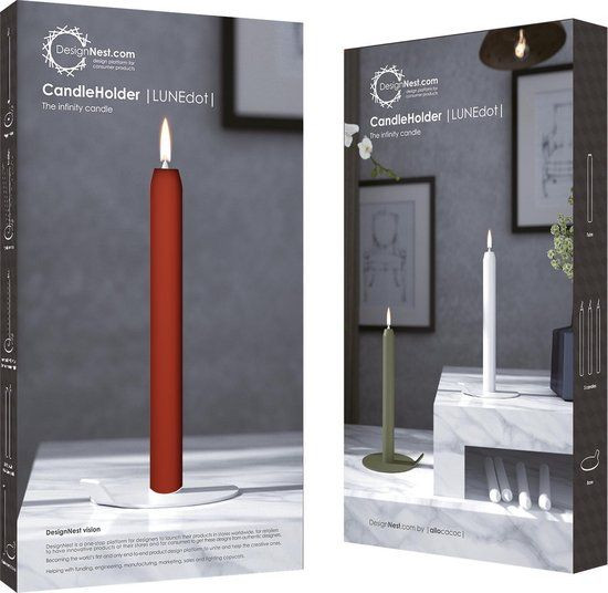 LUNEdot Designnest Slimme Kandelaar Rood