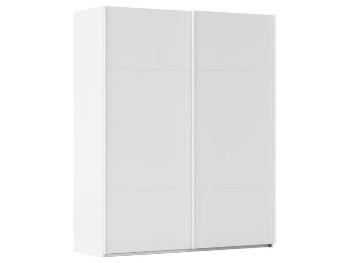 Schwebetürenschrank, Weiß, 162x223x68 cm, Holzwerkstoff, 7 Fächer, Modern, Novel