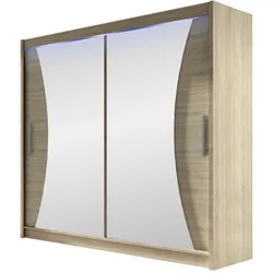 KLEIDERSCHRANK London V, mit RGB LED Beleuchtung