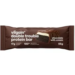 VILGAIN Proteinriegel Double Trouble Schokolade mit Creme | 55g Riegel