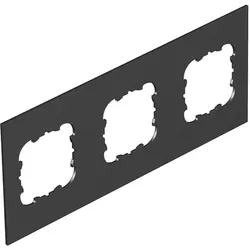 OBO 7408188 Abdeckplatte 3xEK für T12L 213x88mm Polyvinylchlorid graphitschwarz RAL 9011 T12L P3S 9011