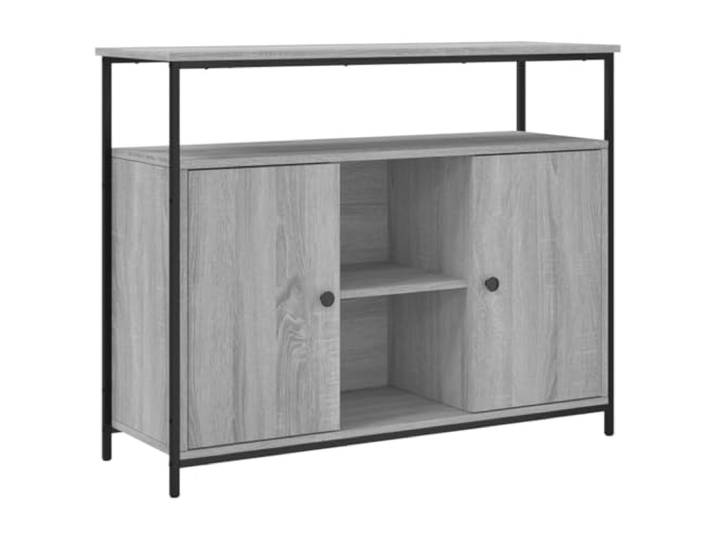 vidaXL Sideboard Grau Sonoma 100x35x80 cm Holzwerkstoff