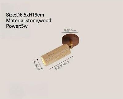 Uplift Picks Nordic Glow Travertine Stone LED Wall Sconce b warm White