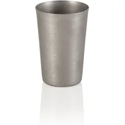 12x Cup Set, 0,3 ltr., Ø 7,5 cm, Höhe 11,5 cm, vintage, Chromnickelstahl, PVD-Beschichtung
