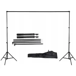 Massa Zestaw studyjny Zestaw Atelier Do TeŁ TŁa - 2x Statyw 210cm + Poprzeczka 152/228/304cm + Etui (304 cm, 210 cm), Hintergrundsystem, Mehrfarbig