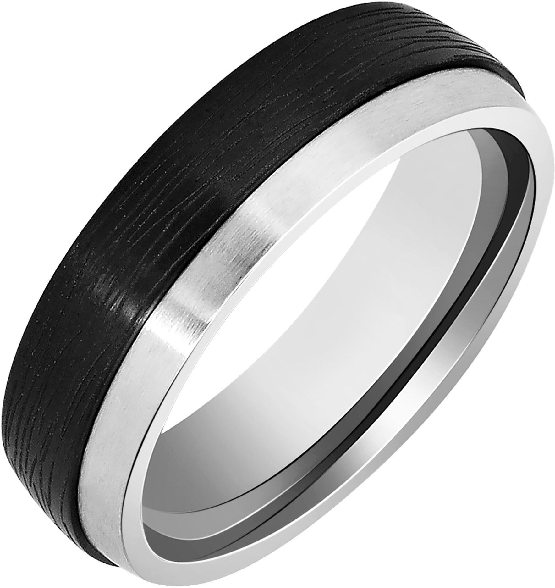 Partnerring AKZENT "Urban Vows" Silber - Schlicht - Nickelfrei- Wasserfest" Gr. 58, schwarz (bicolor58), Fingerringe, Herren, 58, Edelstahl, Partnerring