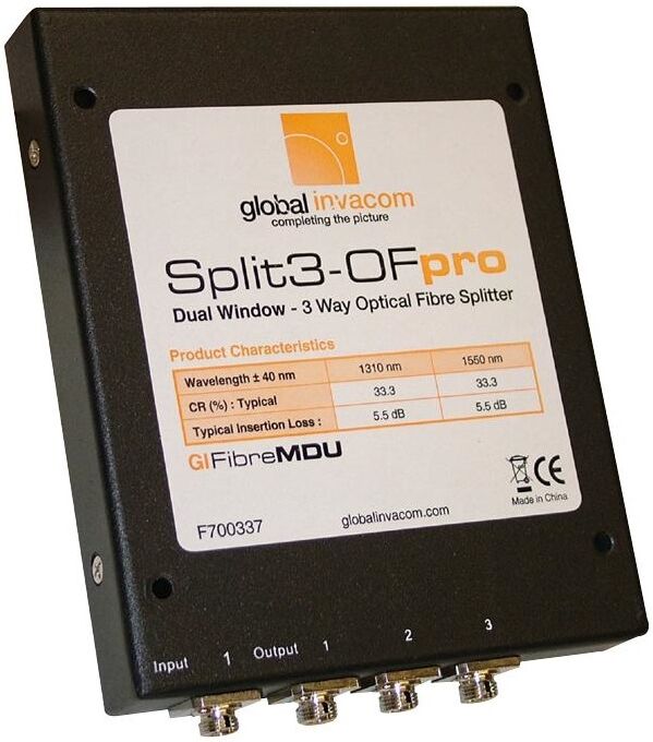 Splitter Fibra Óptica 3 Saídas - INVACOM