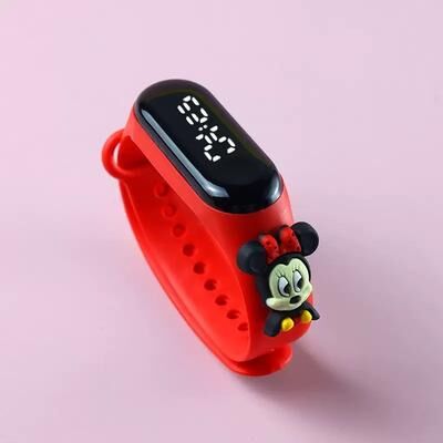 Multisell Products Hub Children's LED Touch Sports Watch For Girls Waterproof & Stylish Electronic Bracelet red
