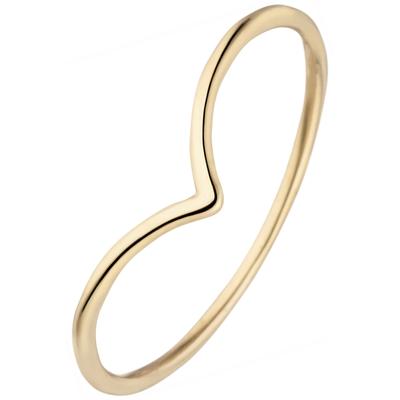 Fingerring JOBO Gr. 54, gelb (gelbgold 585), Fingerringe, Damen, 54, Gelbgold 585, Fingerring, 585 Gold