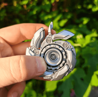 Inspire Picks EDC Magnetic Fidget Slider & Spinning Top Open Armor Metal Stress Relief Toy For Adults silver