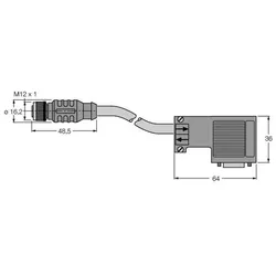 Turck PROFIBUS-Leitung RKSW-D9T451-1M