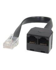 S-Impuls Telefon-Splitter RJ-45 M bis W 10 cm Schwarz (71231-8)