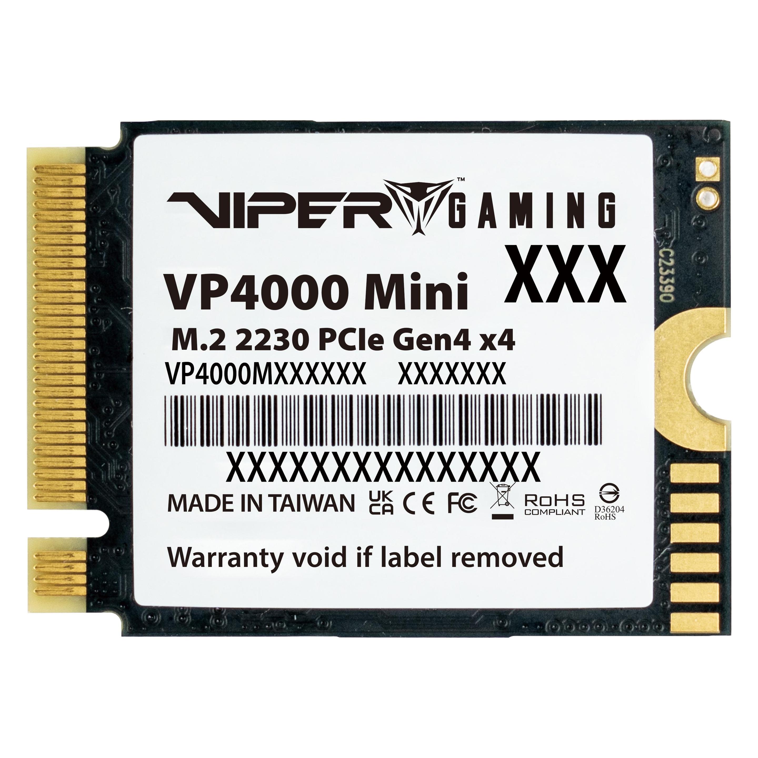 Patriot SSD 1TB M.2 Viper Mini VP4000 Gen4 x4 5000/3500 (1000 GB, M.2 2230) (VP4000M1TBM23)