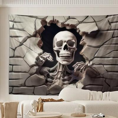 Tapisserie Banner Wandbehänge Skelett Mystiker Party Wohnzimmer Hintergründe aufnehmen Wohndeko