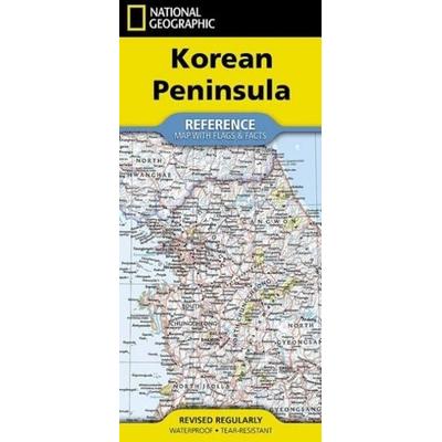 National Geographic Korean Peninsula [North Korea, South Korea] Map (Folded with Flags and Facts), Karte von National Geographic Maps, National
