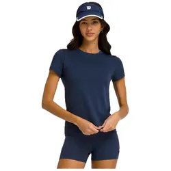 Wilson, Damen, Sportshirt, Nahtloses T-Shirt (S), Blau